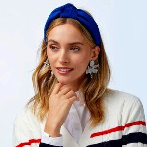 LELE SADOUGHI  Navy Knotted Headband